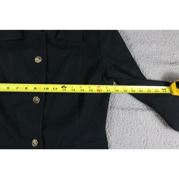 Dolce Gabbana Jacket Womens 44 Black Crepe Wool Blazer Italy - Picture 7 of 10